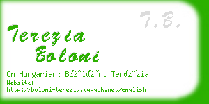terezia boloni business card